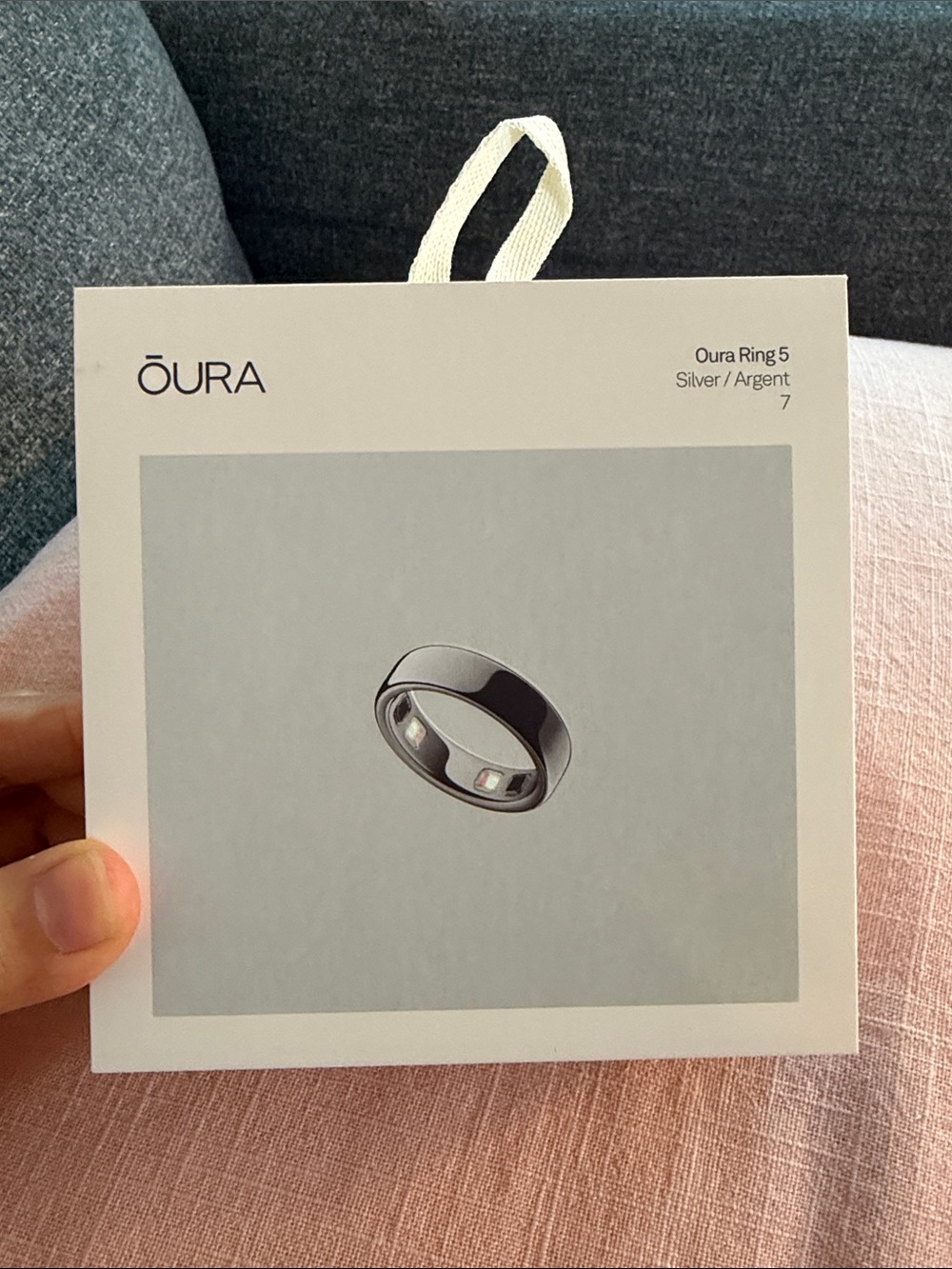 Oura Ring 5 Silver Ring, Size 7, NEW WITH TAG